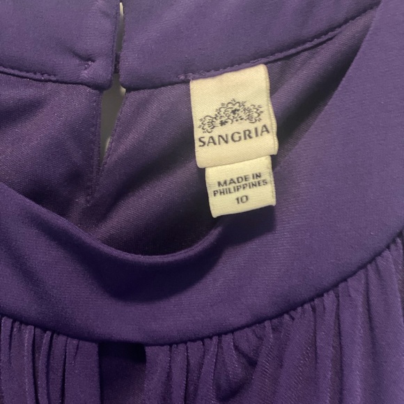 Purple sleeveless high-low dress by Sangria, size 10, built-in … - Picture 9 of 12